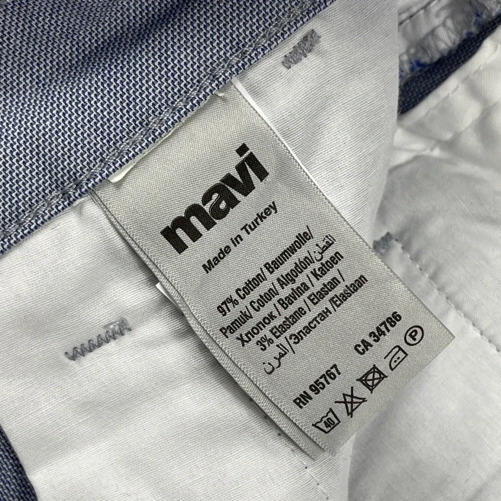 Mavi Nate Shorts Mens‎ 36 Blue Stretch Cotton Chino Summer Casual Bottoms
